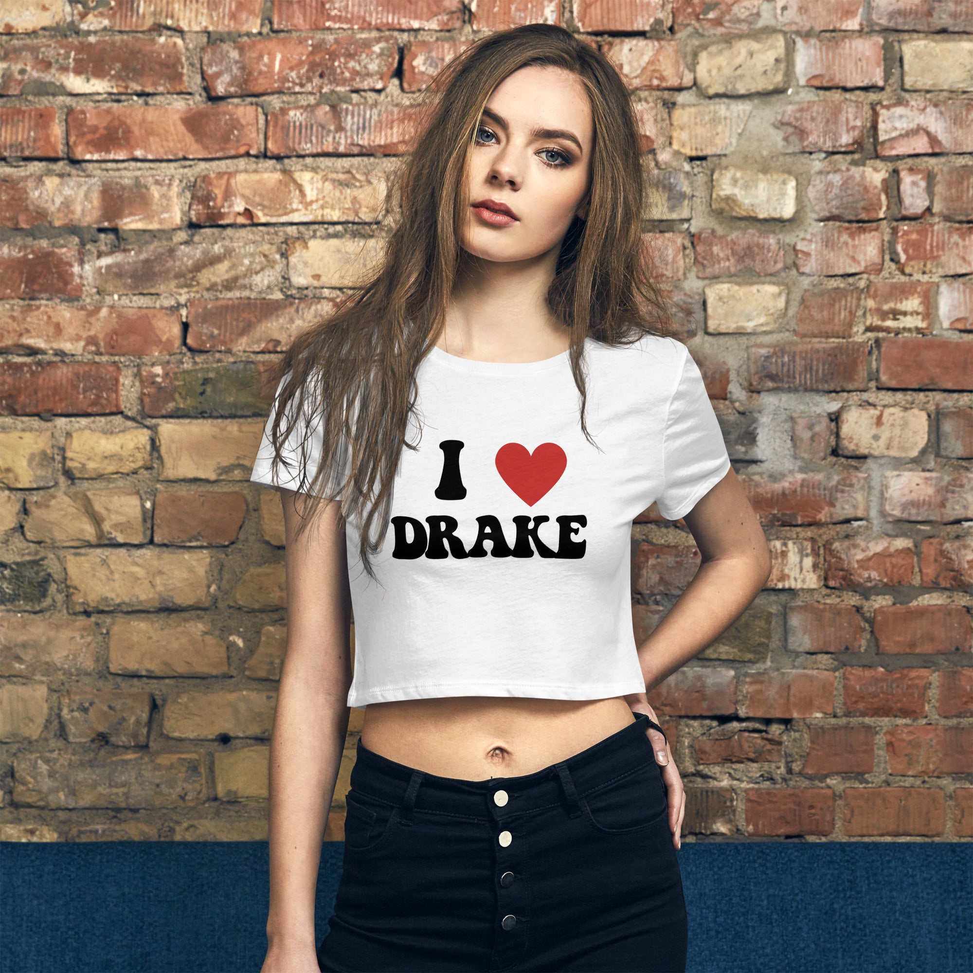 Teens "I heart Drake" crop top - VisibiliTees