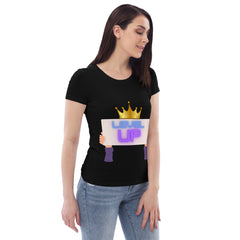 Ladies Level Up fitted eco tee-VisibiliTees
