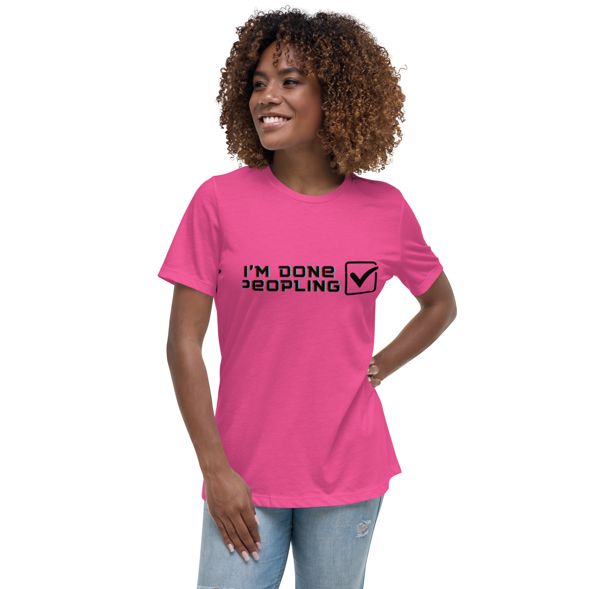 Ladies Done Peopling Relaxed T-Shirt-VisibiliTees